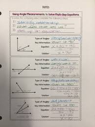 Math 8 Angle Equation Notes