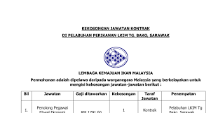Epengambilan lkim lembaga kemajuan ikan malaysia. Iklan Jawatan Kosong Lembaga Kemajuan Ikan Malaysia September 2019 Pdf Docdroid