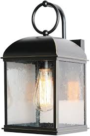 Amazon Com 1 Light Outdoor Wall Lantern In Imperial Black Mid Century Modern Energy Efficient Home Kitchen