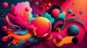 colorful graphic abstract art