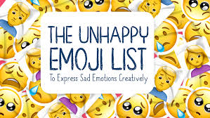 the unhappy emoji list to express