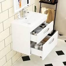 800mm Bathroom Vanity Unit Gloss White