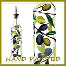 Yiyukodo 17oz Hand Painted Glass Olive