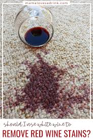 does white wine remove red wine stains