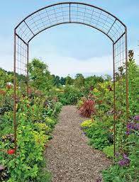 Line the trellis up where you want it. Rose Trellis Jardin Rose Arch Gardener S Supply Arch Trellis Rose Trellis Garden Trellis