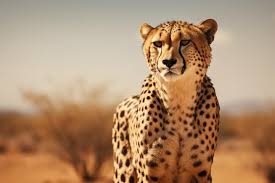 cheetahs presence in the arid desert