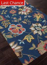 blue and white fl rug at rug studio