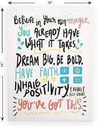 Best personal growth books of all time. Amazon Com Positive Quotes Wall Decor 12x16 You Ve Got This Sign Inspirational Canvas Wall Art For Classroom Nursery Playroom Teens Kids Boys Girls Bedroom Posters Prints