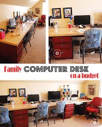 This 2 person computer desk features a considerable working space for each of the users. Diy Kids Computer Desk Station Onecreativemommy Com