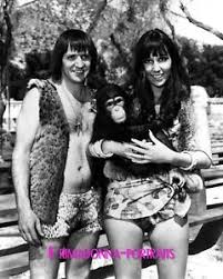 1973 cher and sonny bono with child young daughter chastity. Sonny Bono Cher 8x10 Lab Photo B W 1960s Adorable Couple Chimpanzee Portrait Ebay