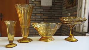 Pressed Glass Vases Belgium