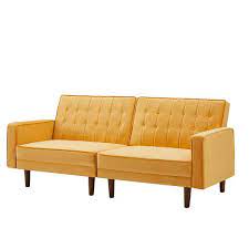 Square Arm Velvet Sofa