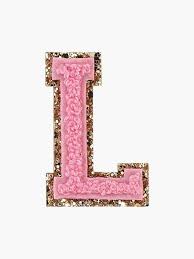 Preppy Pink Varsity Letter L Sticker