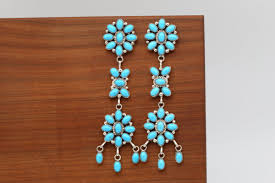 zuni sleeping beauty turquoise earrings