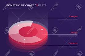 Vector Isometric Pie Chart Design Modern Template For Creating