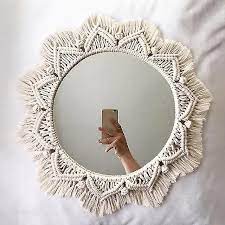 Home Decor Macrame Mirror Handmade