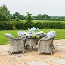 Maze Oxford 4 Seat Round Dining Set