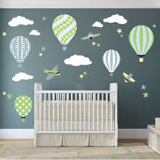 hot air balloons wall stickers for baby