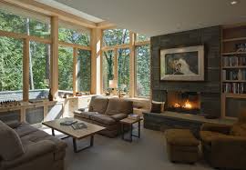 arrange a living room with a fireplace