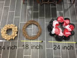 Wreath Size Comparison Chart Wreaths Diy Crochet Necklace