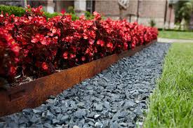 steel landscape edging with attached