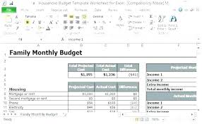 Monthly Budget Excel Spreadsheet Template Free My Excel Templates