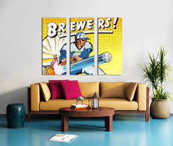 Retro Milwaukee Brewers Art Row One Brand