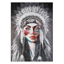 American Indian Picture Canvas Wall Art
