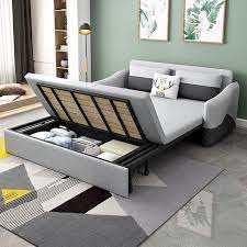 Modern Full Sleeper Sofa Linen