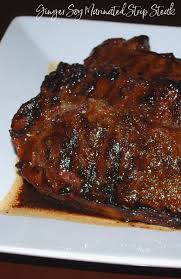 Cook until soy sauce is absorbed into steak. Ginger Soy Marinated Strip Steaks Carrie S Experimental Kitchen