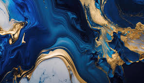 gold and navy blue marble abstract