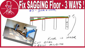 how to repair a sagging floor 3 ways