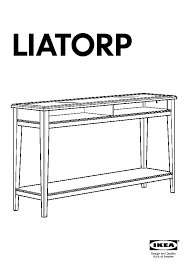 Liatorp Console Table White Glass