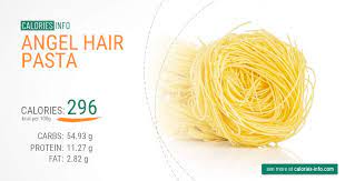 angel hair pasta calories in 100g