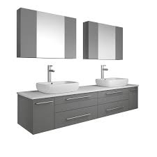 double vessel sink modern bathroom vanity
