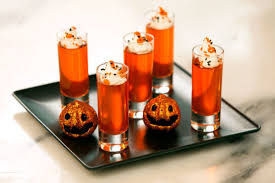 Since ladyfingers can be hard to find we substituted a delicious poundcake. Festive Shot Glass Desserts Halloween Shooters