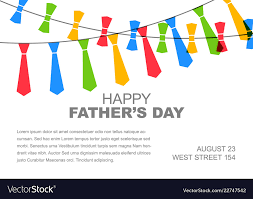 Happy Fathers Day Card Template Royalty Free Vector Image