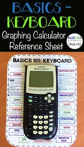 Graphing Calculator Reference Sheet Basics 101 Keyboard