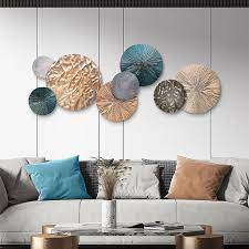 Metal Round Textured Wall Decor