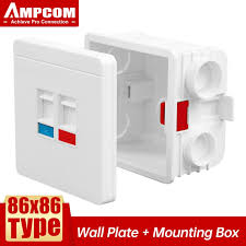Ampcom 86 Type Wall Faceplate With