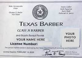 how to get barber license in texas