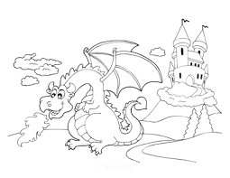 Print this coloring page (it'll print full . 56 Dragon Coloring Pages Free Printables For Kids Adults