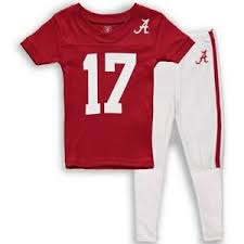Details About Wes Willy Alabama Crimson Tide Toddler Crimson Football T Shirt Pants Pajama
