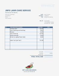 Billing Templates Free Word Or Free Lawn Care Invoice Template