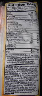 orville redenbacher gourmet popcorn nutrition info