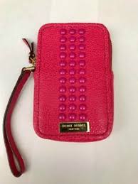 Shipped with usps first class. Henri Bendel Bright Pink Credit Card Small Cell Phone Wristlet 3 X 5 Ebay