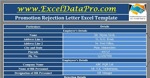 promotion rejection letter