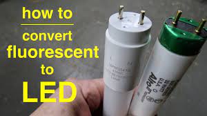 how to convert t8 fluorescent lights to
