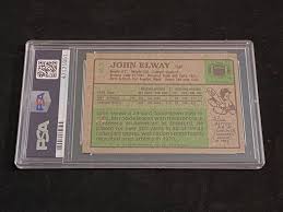 John elway rookie card psa. Sold Price Psa 7 Nm 1984 Topps John Elway Rookie 63 Football Card Hof Invalid Date Edt
