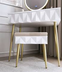 montana white dressing table with touch